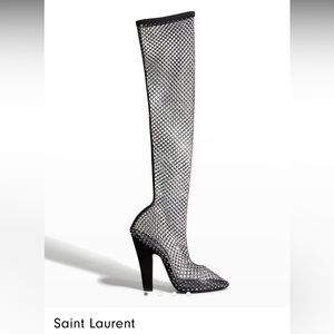 NWOB - Saint Laurent 68 Stras Boots in Mesh - Rare, sold out